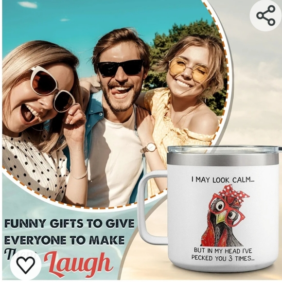 I May Look Calm But in My Head I've Pecked You 3 Times Mug Chicken Coffee Cup - Picture 4 of 7